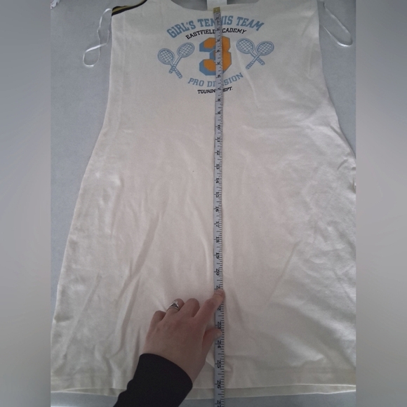 NWT H&M LOGG Sport/ Cream Orange Halter Neck Midi Dress/ Tennis/ Size US M - Picture 8 of 11